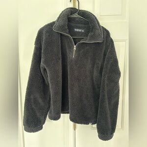 Abercrombie & Fitch Black Soft A&F Sherpa Pullover